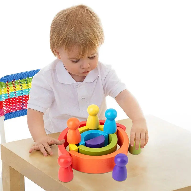 Arc-en-ciel en Bois pour enfants - Mon Jouet Montessori