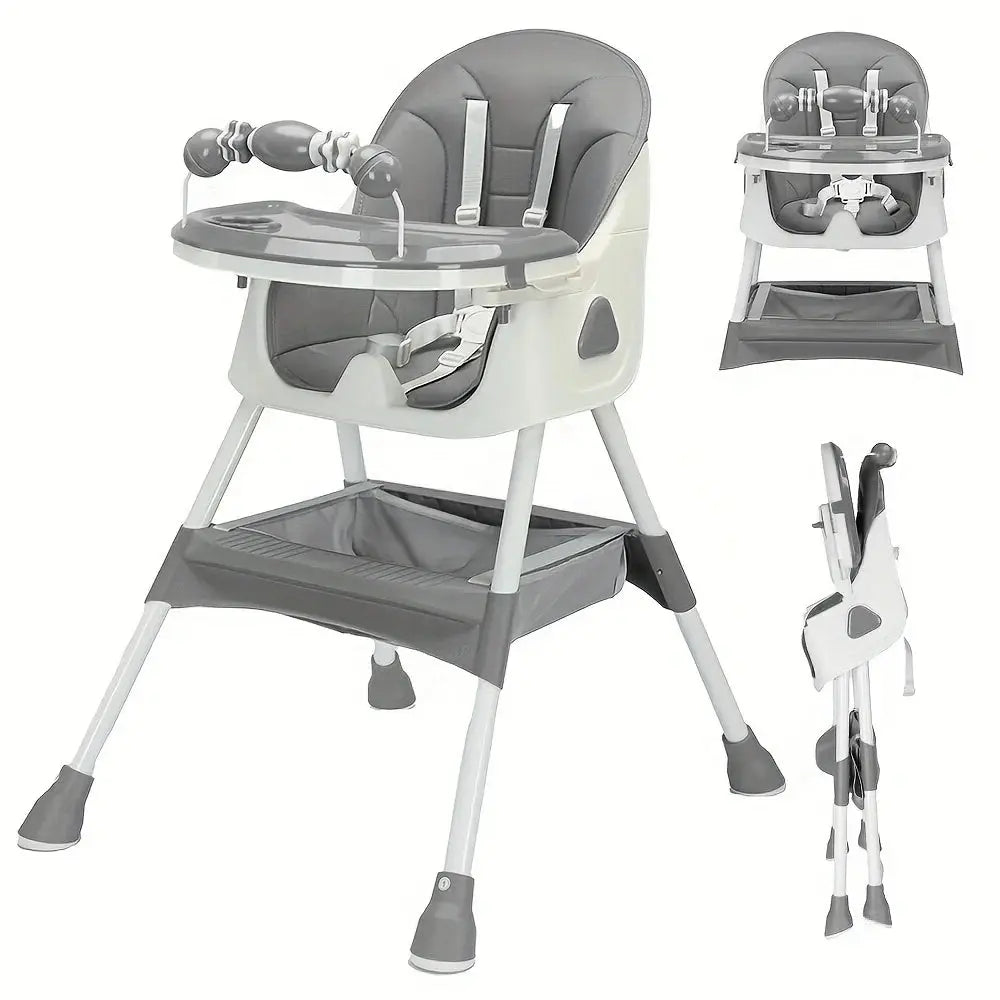 Chaise Haute pour Bébé et Tout-Petit - Pliable et Réglable - Mon Jouet Montessori