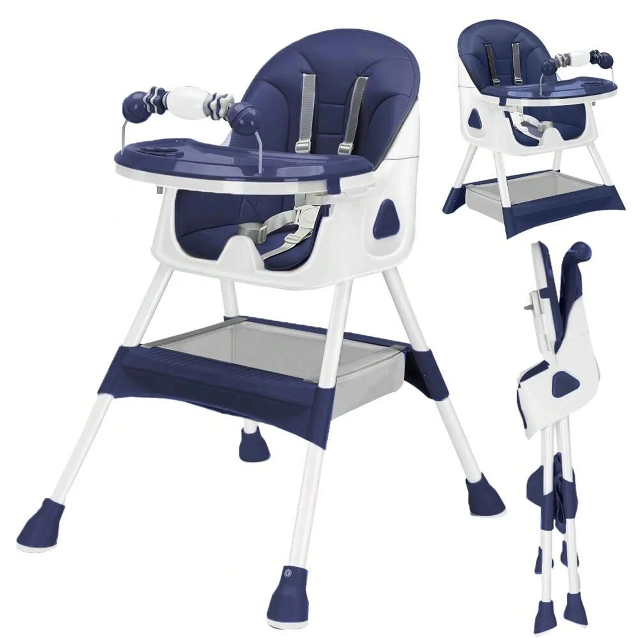 Chaise Haute pour Bébé et Tout-Petit - Pliable et Réglable - Mon Jouet Montessori