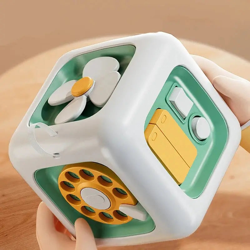 Cube Sensoriel Montessori 6 - en - 1 - Jouet Éducatif Multifonction pour Bébé et Jeune Enfant - Mon Jouet Montessori