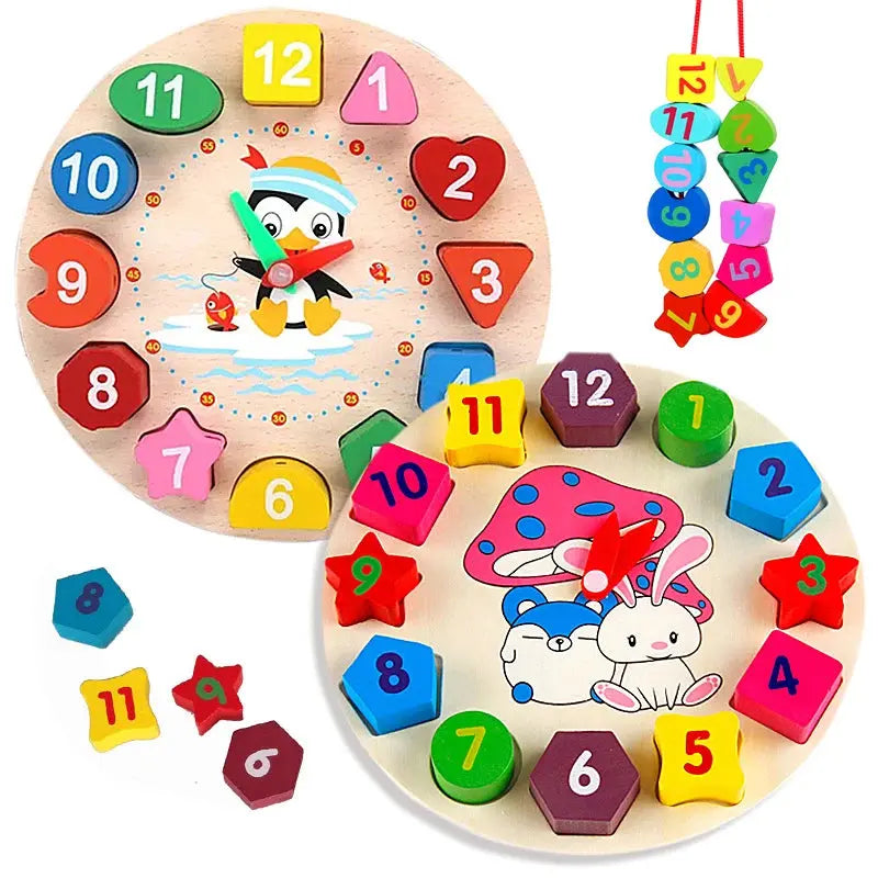 Horloge Éducative en Bois - Mon Jouet Montessori