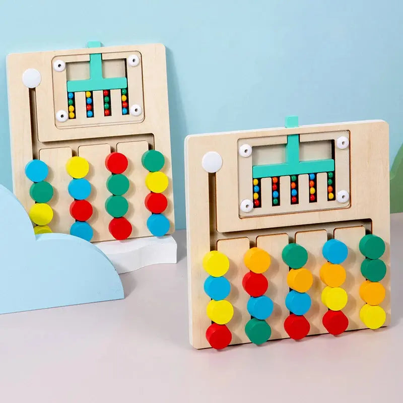 Jeu de logique Montessori en Bois – Développement des Couleurs et Motricité Fine - Mon Jouet Montessori