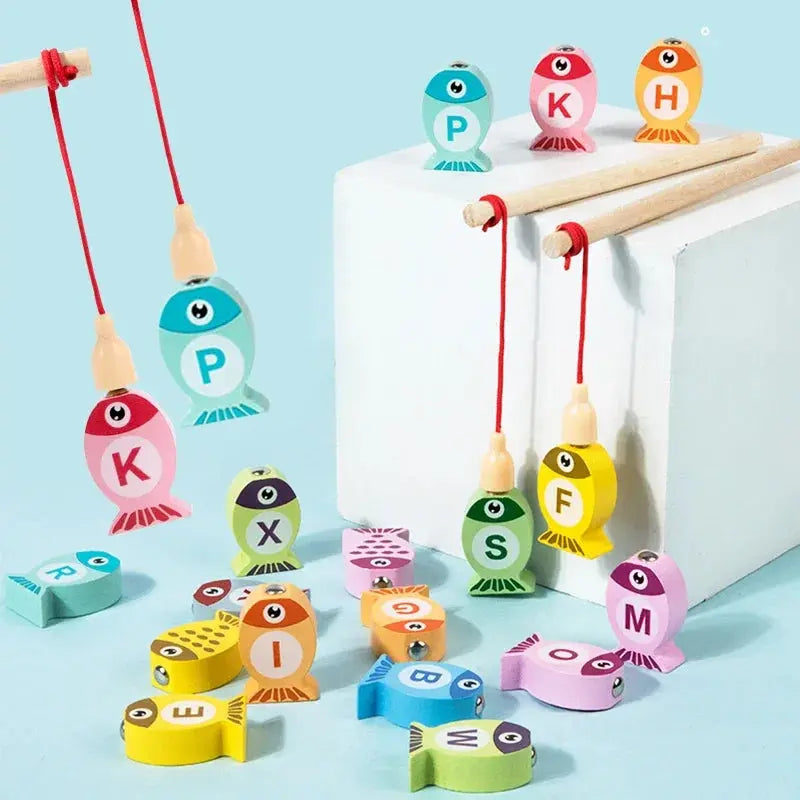 Jeu de pêche Magnétique Montessori en Bois - Mon Jouet Montessori