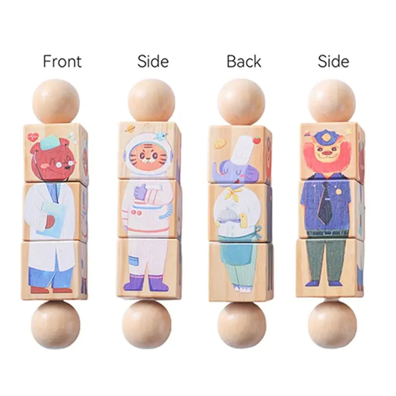Jouet en Bois Éducatif Animaux - Puzzle Rotatif et Éveil Sensoriel - Mon Jouet Montessori