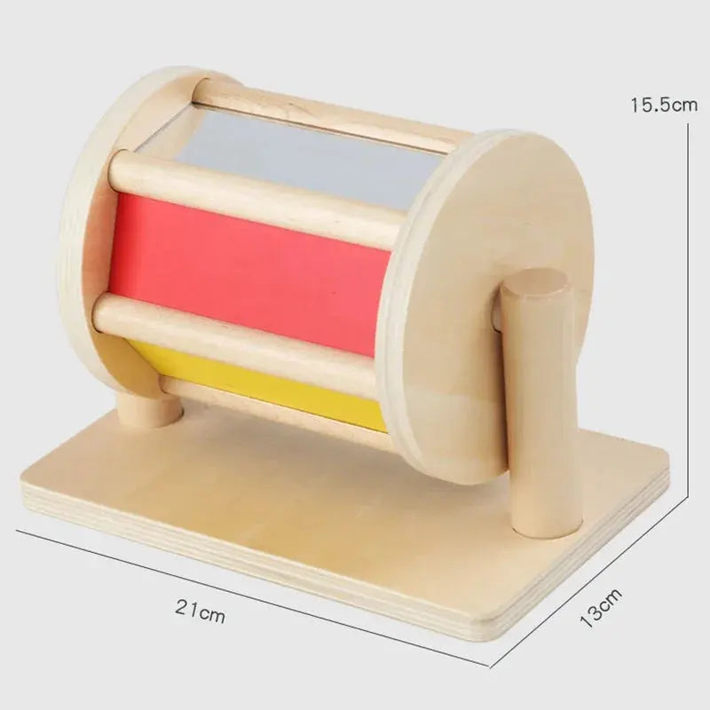 Kindergarten Montessori Wooden Toys Winder Object Permanence Box Coin Box Drawer Game Textile Drum Teaching Aids Sensory Toys - Mon Jouet Montessori