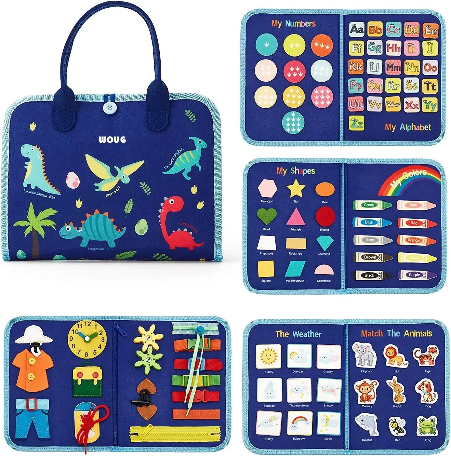 Kit Sensoriel Montessori 7 en 1 - Tableau d'Apprentissage pour Tout-Petits - Mon Jouet Montessori