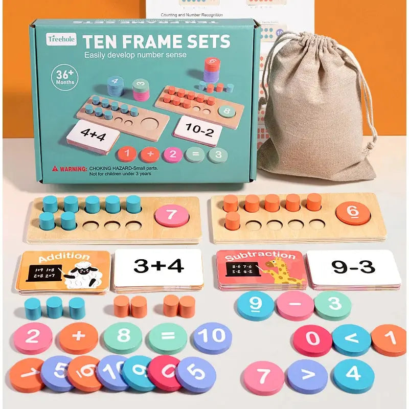 Kit d'Arithmétique et Apprentissage des Mathématiques en Bois - Mon Jouet Montessori