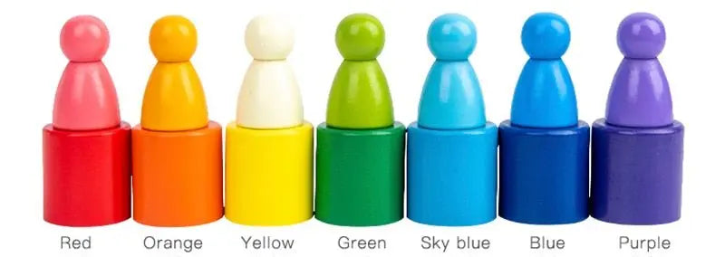 Petits Arc - En - Ciel Pastel En Bois - Mon Jouet Montessori