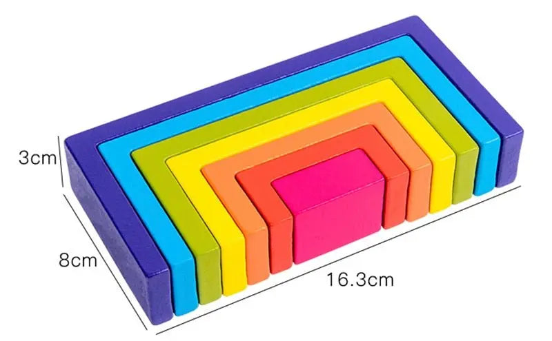 Petits Arc - En - Ciel Pastel En Bois - Mon Jouet Montessori