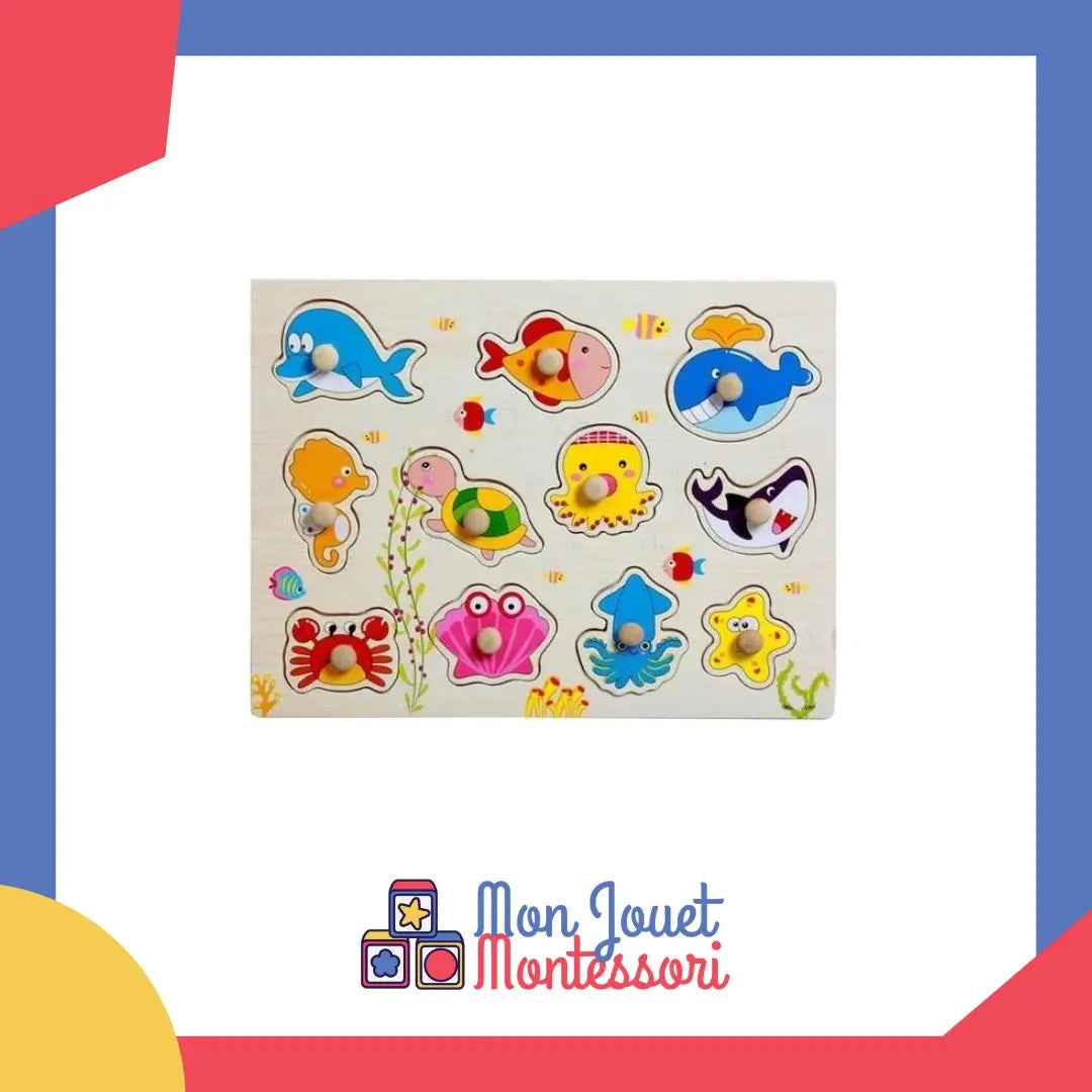 Plateau Montessori Animaux de la Mer Mon Jouet Montessori