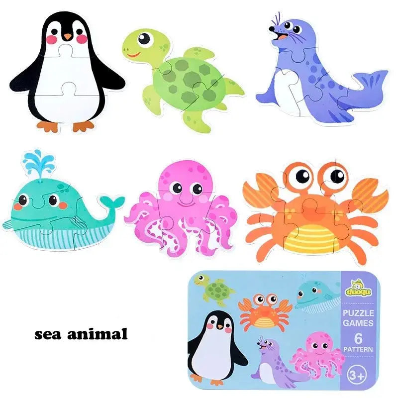 Puzzle Formes avec Boîte Métallique - Jeu Éducatif pour Enfants - Mon Jouet Montessori