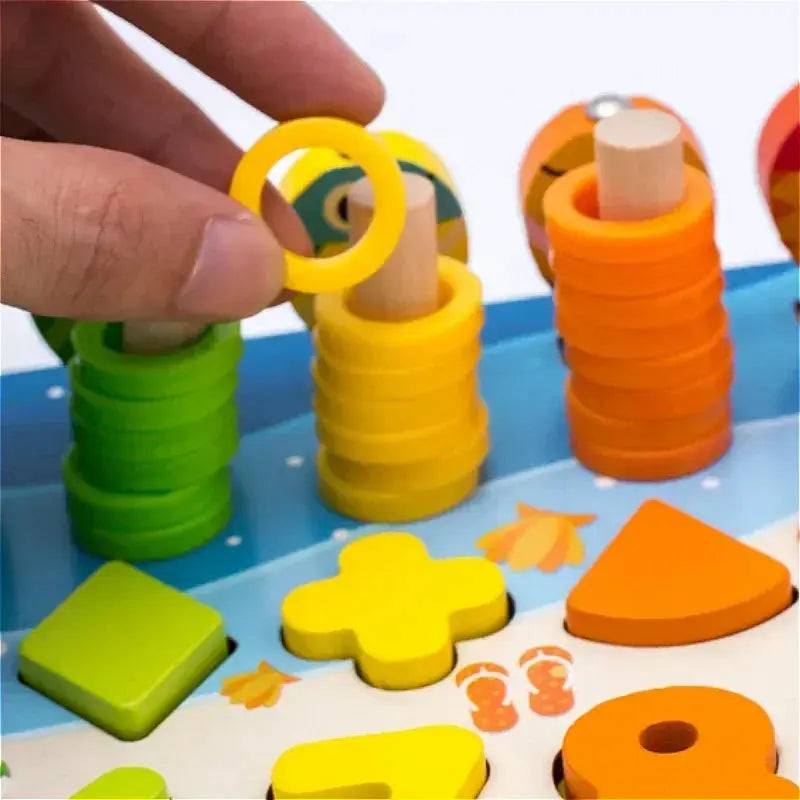 Puzzle Montessori Bois Ocean 5 en 1 - Mon Jouet Montessori
