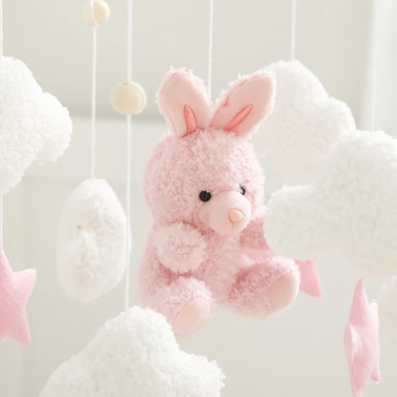 Hochet en bois pour bébé de 0 à 12 mois, Mobile sur le lit, boîte à musique pour nouveau-né, cloche de lit, support de jouets suspendu, jouets pour bébé, berceau et garçon - Mon Jouet Montessori