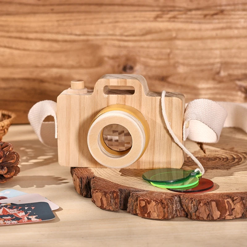Jouet Puzzle avec caméra en bois avec cartes, jouets Montessori pour enfants, cadeaux de bricolage en bois faits à la main, décoration de chambre de bébé, jouet d'extérieur - Mon Jouet Montessori