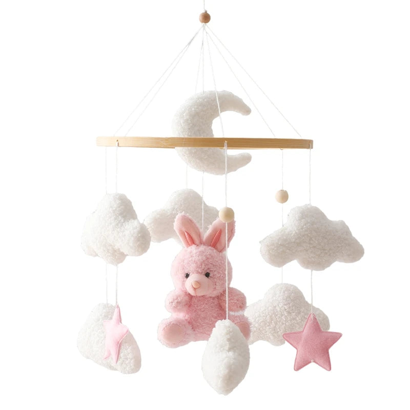 Hochet en bois pour bébé de 0 à 12 mois, Mobile sur le lit, boîte à musique pour nouveau-né, cloche de lit, support de jouets suspendu, jouets pour bébé, berceau et garçon - Mon Jouet Montessori