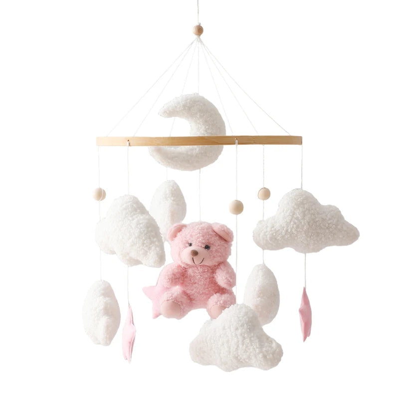 Hochet en bois pour bébé de 0 à 12 mois, Mobile sur le lit, boîte à musique pour nouveau-né, cloche de lit, support de jouets suspendu, jouets pour bébé, berceau et garçon - Mon Jouet Montessori