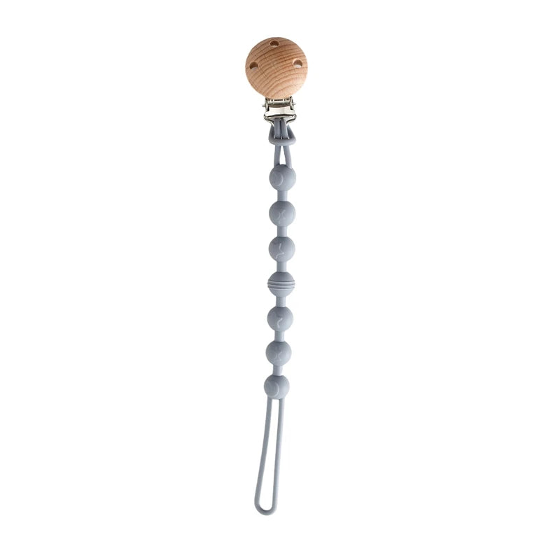 Clips de sucette en bois de hêtre, porte-chaîne factice, chaînes de sucette pour nouveau-né, porte-mamelon pour bébés, jouet de dentition pour bébé à mâcher - Mon Jouet Montessori