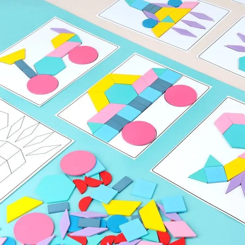 Set Puzzle Tangram 180 Pièces - Mon Jouet Montessori
