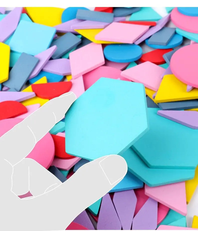 Set Puzzle Tangram 180 Pièces - Mon Jouet Montessori