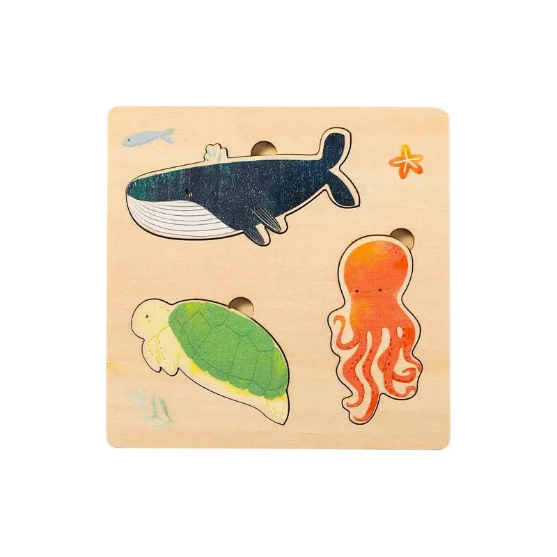 1Pc Wooden Montessori Toy Cartoon Whale Tangram 3D Puzzle Cognitive Toy Early Learning Education Toys Kids Children Gift -  Mon Jouet Montessori