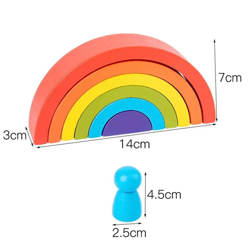 Arc-en-ciel en Bois pour enfants -  Mon Jouet Montessori