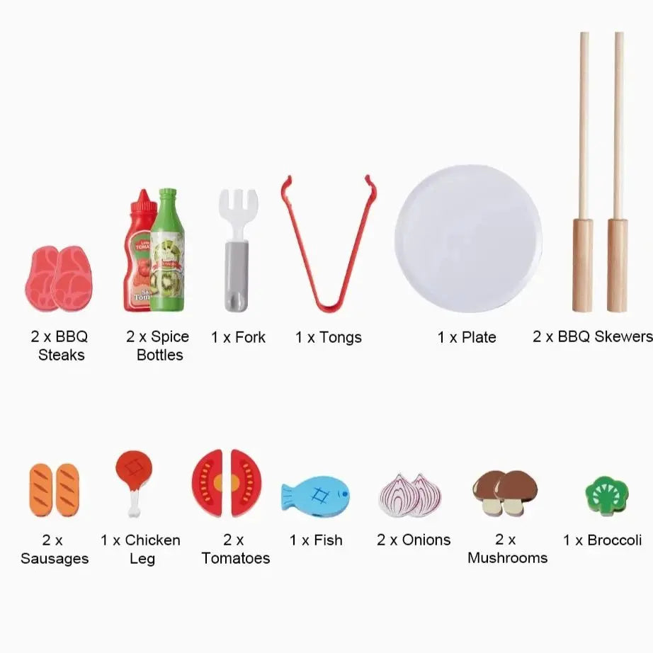 BBQ Grill en Bois pour Enfants - Mon Jouet Montessori
