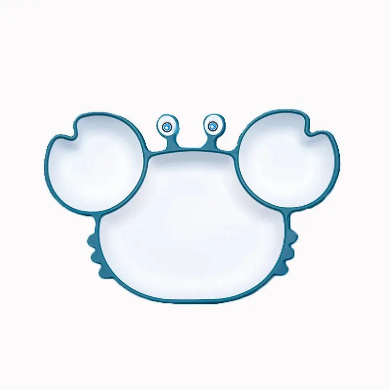 Baby Dish Baby Bowls Plates and Spoons Set Crab Kawaii Dishes Food Silicone Feeding Bowl Non-Slip Babies Tableware Kids Stuff -  Mon Jouet Montessori
