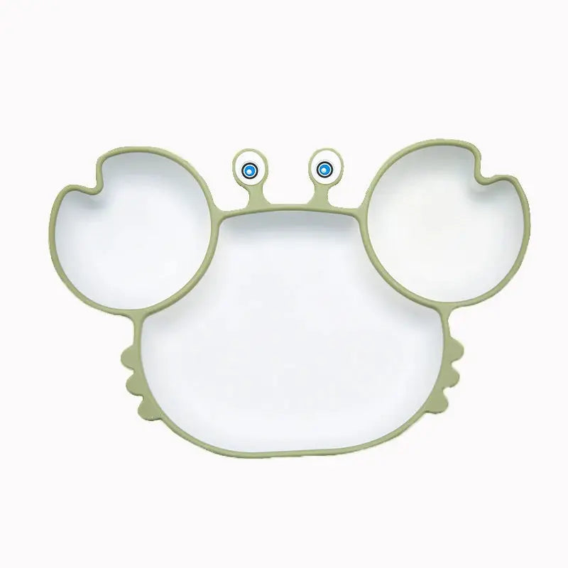 Baby Dish Baby Bowls Plates and Spoons Set Crab Kawaii Dishes Food Silicone Feeding Bowl Non-Slip Babies Tableware Kids Stuff -  Mon Jouet Montessori