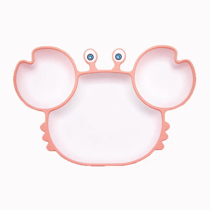 Baby Dish Baby Bowls Plates and Spoons Set Crab Kawaii Dishes Food Silicone Feeding Bowl Non-Slip Babies Tableware Kids Stuff -  Mon Jouet Montessori