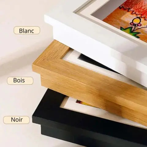 Cadre pour les dessins de vos enfants - ouverture magnétique et réserve de dessin avec élastique -  Mon Jouet Montessori
