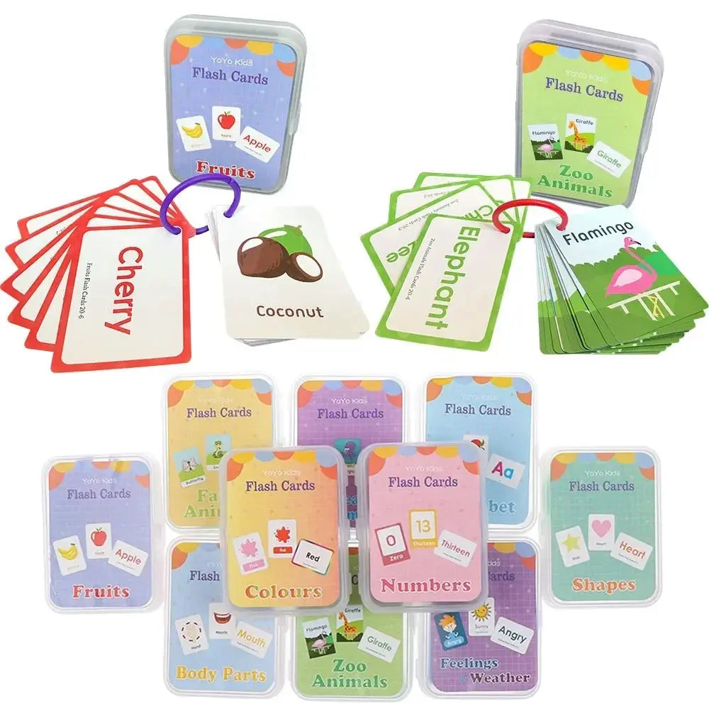 Cartes Éducatives en Anglais pour Enfants - Set de Cartes d'Apprentissage Cognitif -  Mon Jouet Montessori