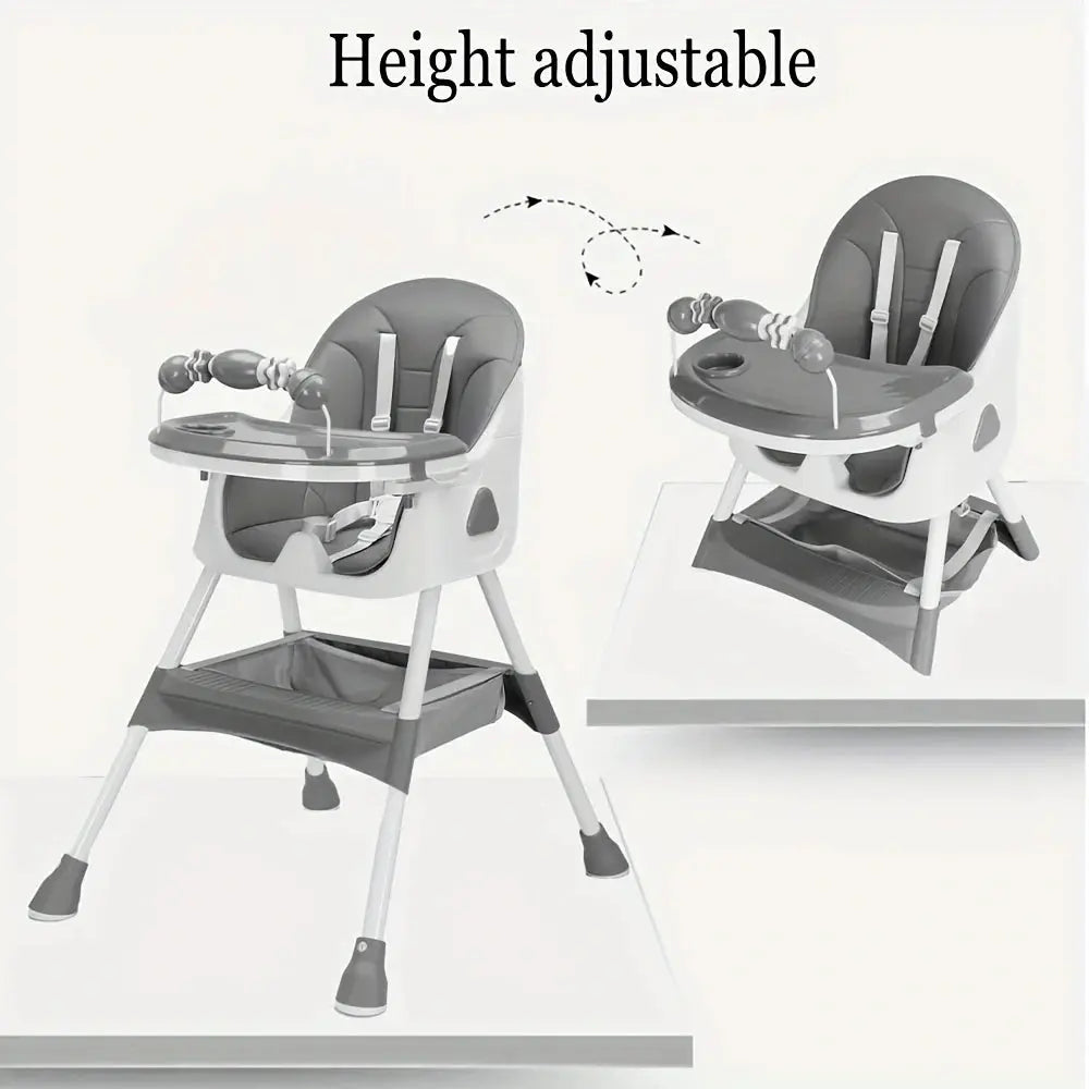 Chaise Haute pour Bébé et Tout-Petit - Pliable et Réglable -  Mon Jouet Montessori