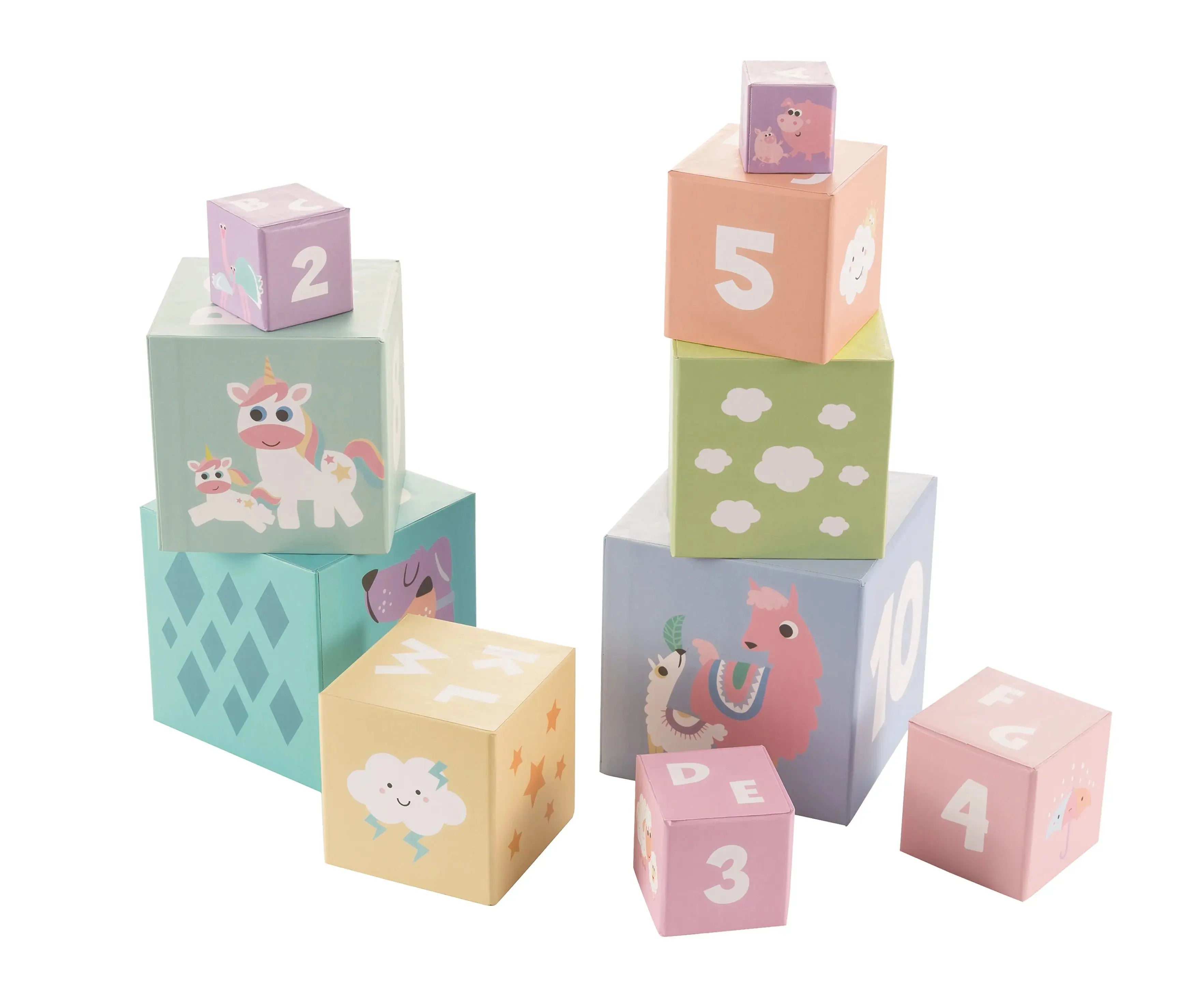 Cubes Empilables en Carton - Jeu Éducatif et Ludique pour Enfants -  Mon Jouet Montessori