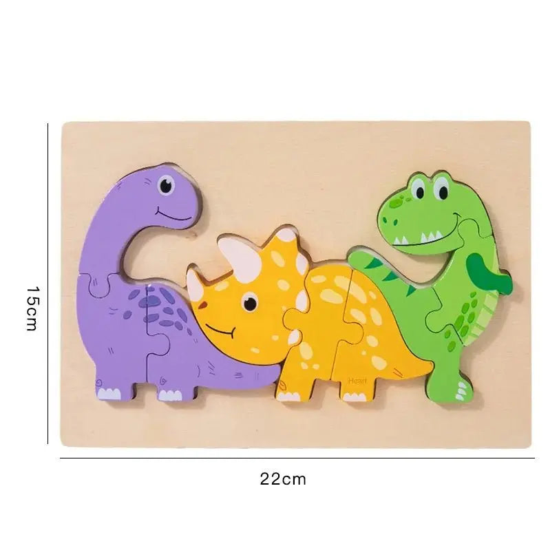 Jeu de puzzle en bois 3D pour enfants avec des animaux - Mon Jouet Montessori