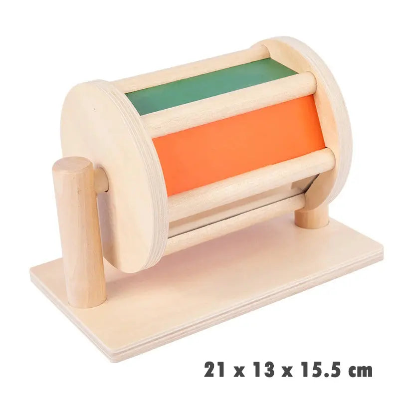 Kindergarten Montessori Wooden Toys Winder Object Permanence Box Coin Box Drawer Game Textile Drum Teaching Aids Sensory Toys -  Mon Jouet Montessori