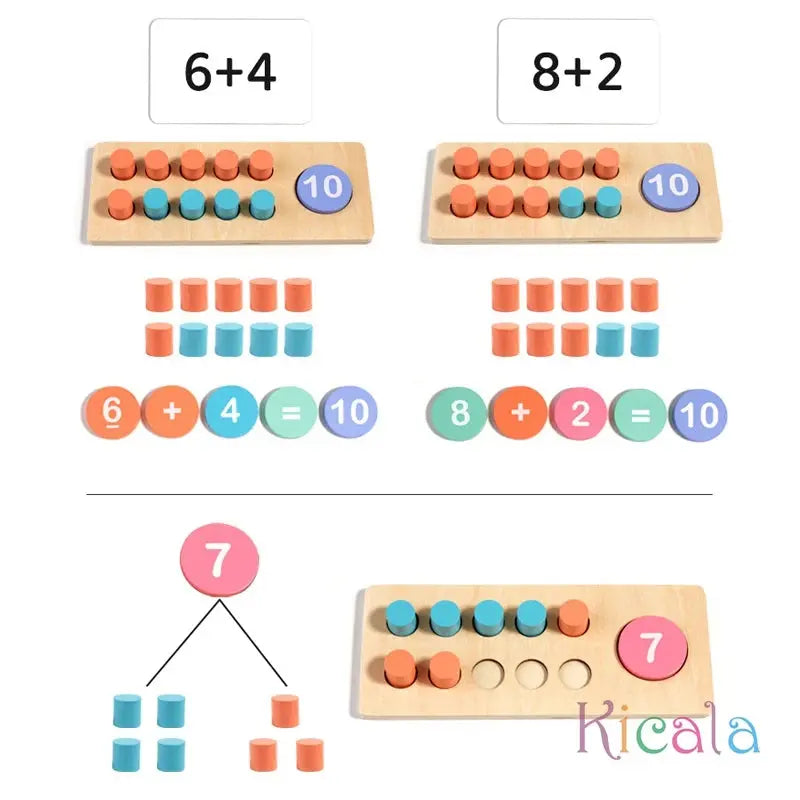 Kit d'Arithmétique et Apprentissage des Mathématiques en Bois -  Mon Jouet Montessori
