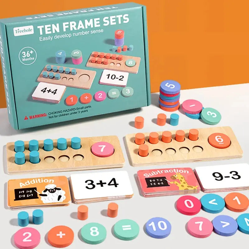 Kit d'Arithmétique et Apprentissage des Mathématiques en Bois -  Mon Jouet Montessori