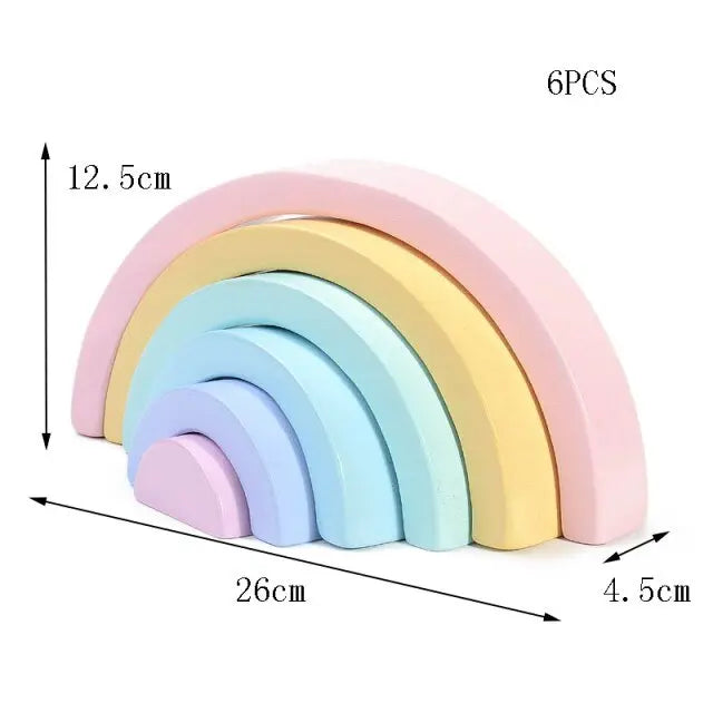 Petits Arc - En - Ciel Pastel En Bois - Mon Jouet Montessori