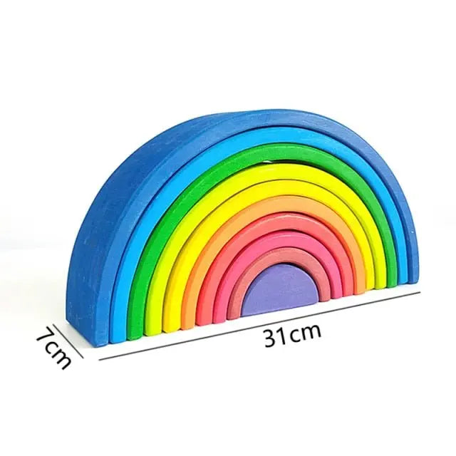 Petits Arc - En - Ciel Pastel En Bois - Mon Jouet Montessori
