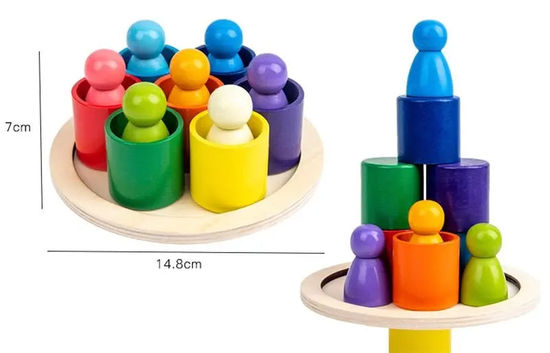 Petits Arc - En - Ciel Pastel En Bois - Mon Jouet Montessori