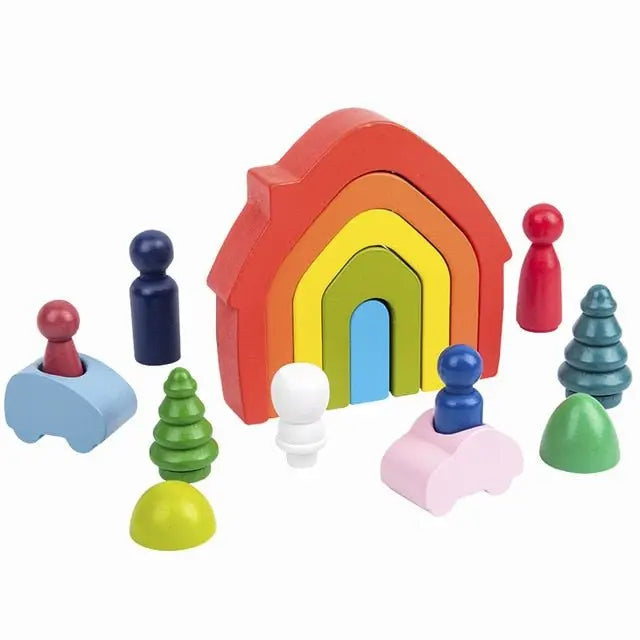 Petits Arc - En - Ciel Pastel En Bois - Mon Jouet Montessori