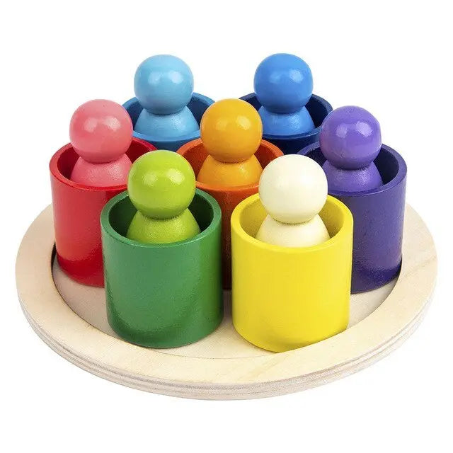 Petits Arc - En - Ciel Pastel En Bois - Mon Jouet Montessori