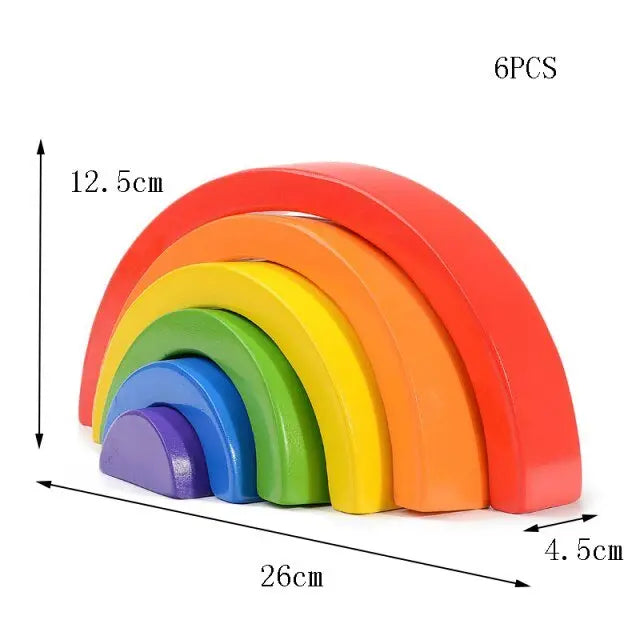 Petits Arc - En - Ciel Pastel En Bois - Mon Jouet Montessori