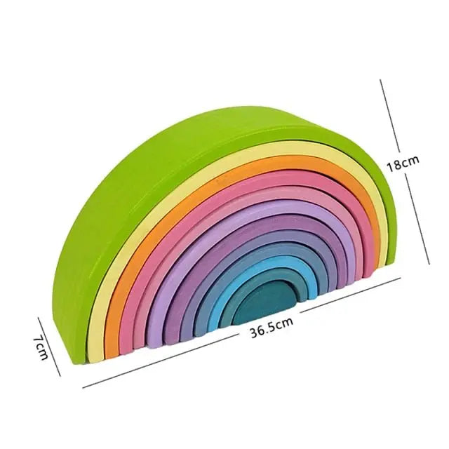 Petits Arc - En - Ciel Pastel En Bois - Mon Jouet Montessori