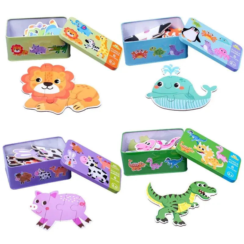 Puzzle Formes avec Boîte Métallique - Jeu Éducatif pour Enfants - Mon Jouet Montessori