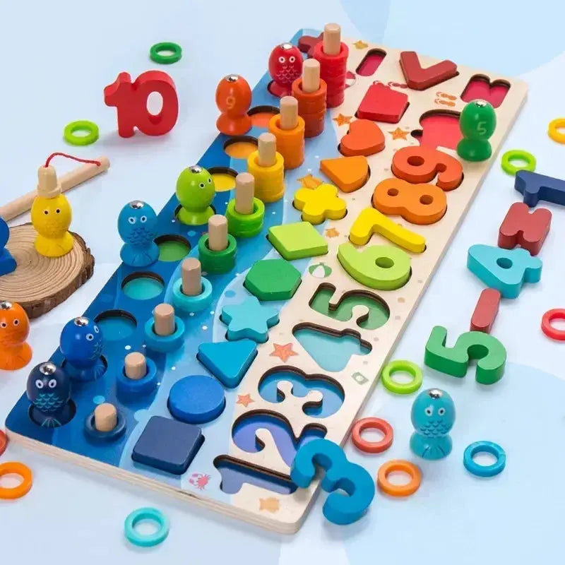 Puzzle Montessori Bois Ocean 5 en 1 -  Mon Jouet Montessori