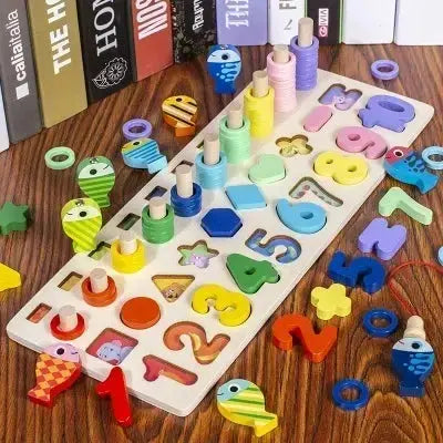 Puzzle Montessori Bois Ocean 5 en 1 -  Mon Jouet Montessori
