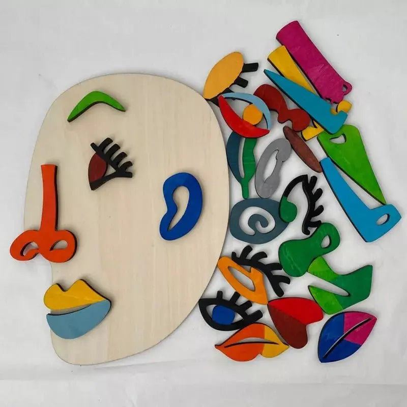 Puzzle visage artistique pour enfants - Mon Jouet Montessori