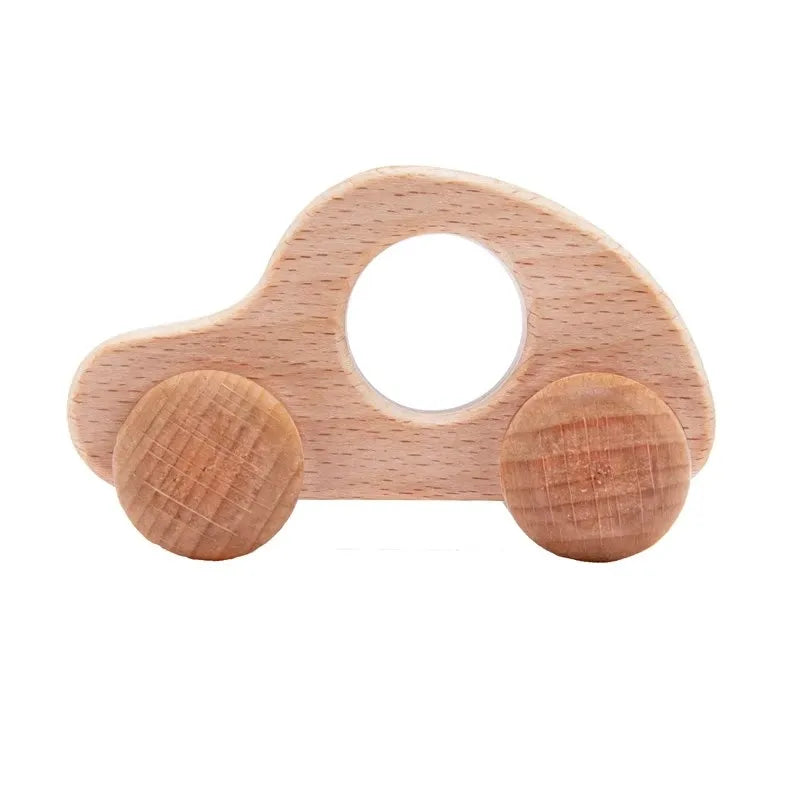 Voiture en bois pour bébé, bloc en bois pour bébés, sans BPA, hêtre biologique, forme animale, jouet pour bébé, jouets Montessori, artisanat fait à la main -  Mon Jouet Montessori