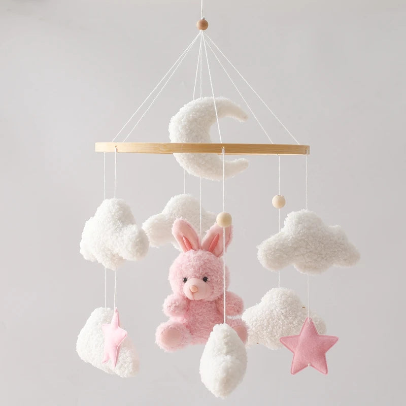Hochet en bois pour bébé de 0 à 12 mois, Mobile sur le lit, boîte à musique pour nouveau-né, cloche de lit, support de jouets suspendu, jouets pour bébé, berceau et garçon -  Mon Jouet Montessori